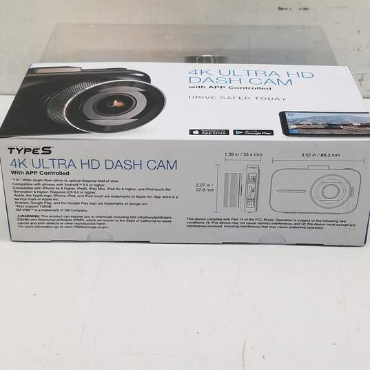 Type S Ultra HD 4K Dash Cam w/ App Controlled GPS Recording image number 7
