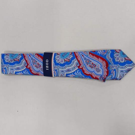 Izod Men's Blue/Red Paisley Tie - NIP & NWT image number 1