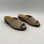 Mephisto Womens Brown Open Toe Sip On Wedge Heel Slide Sandals Size 40 image number 1