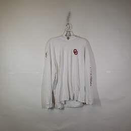 Mens Cotton Long Sleeve Hooded Oklahoma Sooners Football Pullover T-Shirt Size XL