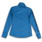 Under Armour Womens Blue Cozy Graphic 1/2 Zip Pullover Activewear Top Size Small image number 2