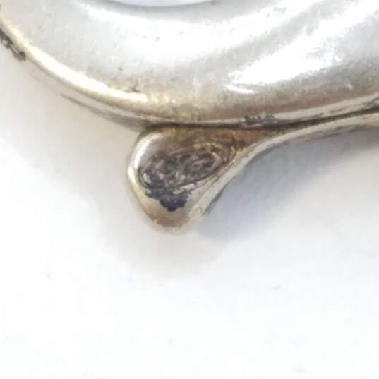 Sterling Silver Crystal Heavy Link ID ( E.R.C. ) Signet 9 In Bracelet 41.7g image number 6