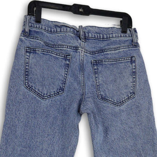 Mens Gray Denim Medium Wash 5-Pocket Design Straight Leg Jeans Size 30X32 image number 4
