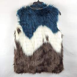 Guess Women Multicolor Faux Fur Vest S NWT alternative image