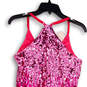 NWT Womens Pink Sequin Spaghetti Strap Pullover Bodycon Dress Size S image number 2