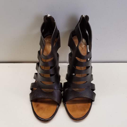 Giuseppe Zanotti Leather Cutout Heels Brown 9 image number 6