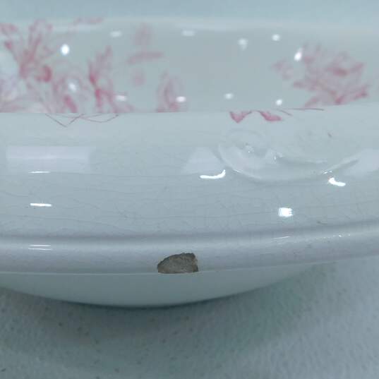 Vintage Knowles KT & K Co. Semi Vitreous Porcelain Floral Wash Tub Bowl image number 6