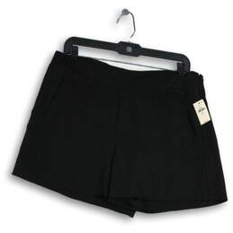 NWT GAP Womens Black Flat Front Side Zip Utility Shorts Size 10