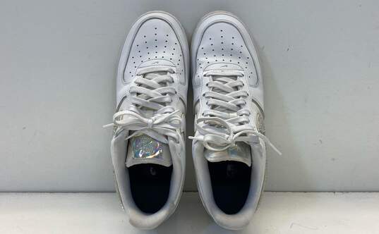 Nike Custom Air Force 1 Low '07 LV8 4 White Silver White Athletic Shoe Women 10 image number 6