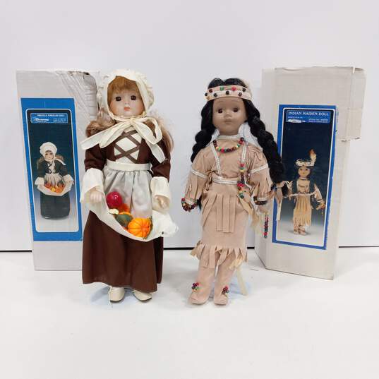 House of LLoyd Indian Maiden & Pricilla Porcelain Dolls image number 1