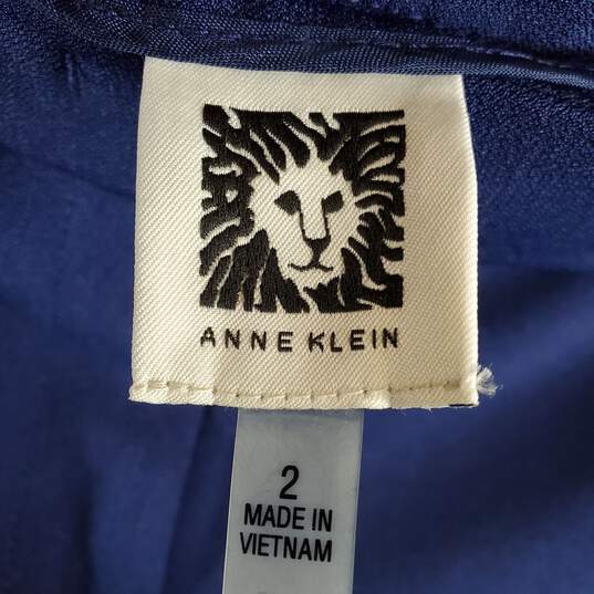 Anne Klein Women Blue Dress Pants Sz 2 NWT image number 3