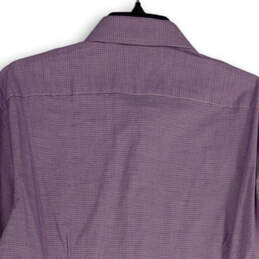 NWT Mens Purple Check Collared Button Front Dress Shirt Size 16.5 32/33 alternative image