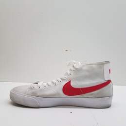 Nike Blazer Court Mid SB White, University Red Sneakers DC8901-101 Size 9.5 alternative image