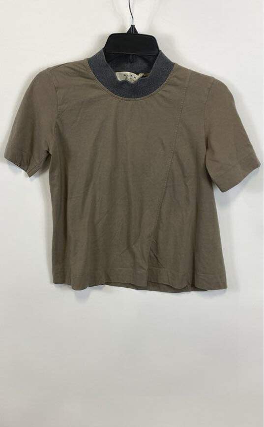 Marni Brown Mock Neck T-Shirt - Size 40 image number 1