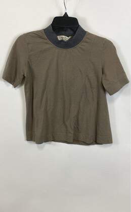 Marni Brown Mock Neck T-Shirt - Size 40