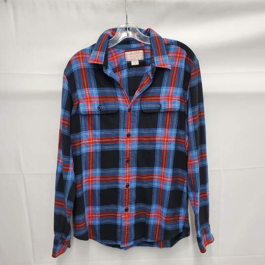 VTG Filson MN's Blue Plaid Grouse Scout Shirt Size SM image number 1