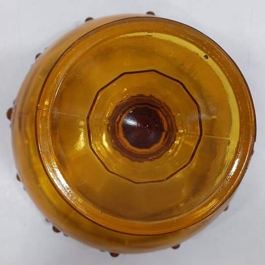 Vintage Indiana Amber Glass Candy Bowl image number 4