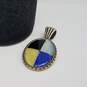 Carolyn Pollack Relios Sterling Silver Asst. Gemstone Inlay Pendant 8.0g image number 3