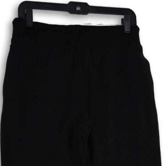 NWT Womens Black Elastic Waist Tapered Leg Drawstring Jogger Pants Size S image number 4