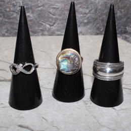 Assortment of 3 Sterling Silver Rings (Sizes 6.25 - 8.5) - 14.2g alternative image