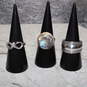 Assortment of 3 Sterling Silver Rings (Sizes 6.25 - 8.5) - 14.2g image number 2