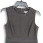 Womens Black Round Neck Sleeveless Back Zip Fit & Flare Dress Size 6P image number 3