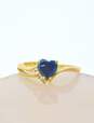 10k Yellow Gold Heart CZ & Diamond Accent Ring 1.9g image number 1