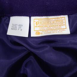 Pendleton Purple Wool 2pc Skirt Suit Women's Size 10