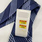 NWT Men's Blue Striped Silk Four In Hand Adjustable Pointed Necktie image number 5