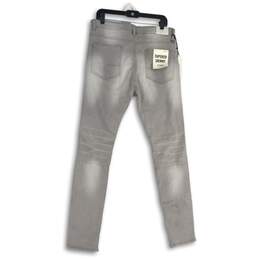 NWT KDNK Womens Gray Denim Distressed Tapered Leg Skinny Jeans Size 34 alternative image