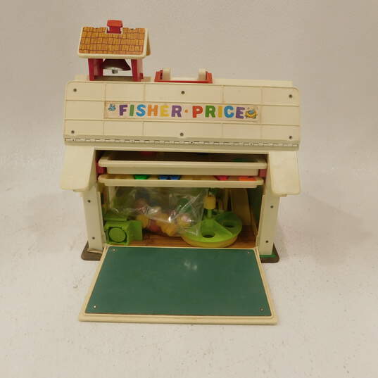 Vintage Fisher Price Play Family School W/ Little People Figures & Furniture Magnets image number 11