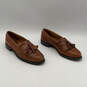 Mens Bridgeton Brown Leather Almond Toe Slip-On Tassel Dress Shoes Sz 9.5 D image number 5