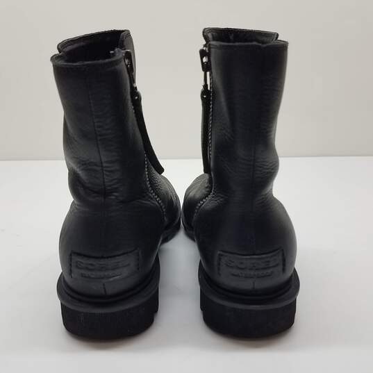 Sorel Phoenix Women's Black Leather Zip Boots Size 8 image number 4