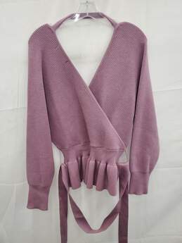 Zesica Light Purple Stylish Cardigan Size L alternative image