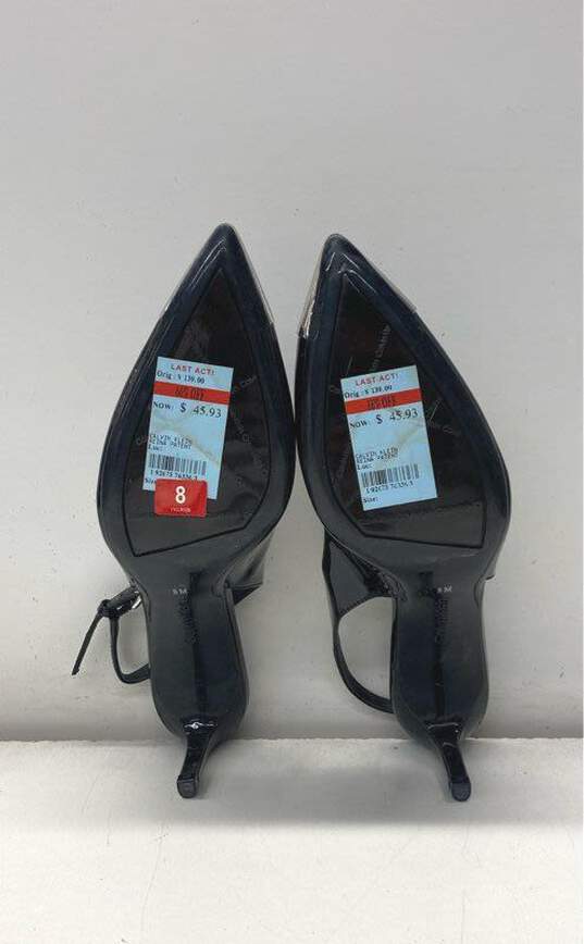 Calvin Klein Reina Patent Slingback Pump Heels Black 8 image number 5