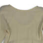 Womens White Tiered Waffle Knit Scoop Neck Pullover Blouse Top Size XS image number 4