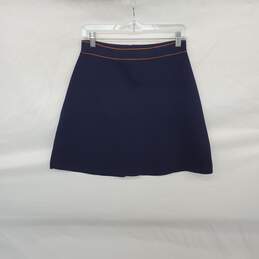 Sandro Paris Dark Purple Knit A Line Mini Skirt WM Size 2 alternative image