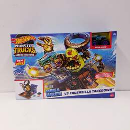 Mattel Hot Wheels Monster Trucks Arena Smashers Mega Wrex VS. Crushzilla Takedown