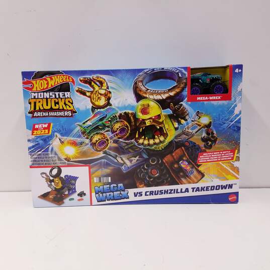 Mattel Hot Wheels Monster Trucks Arena Smashers Mega Wrex VS. Crushzilla Takedown image number 1