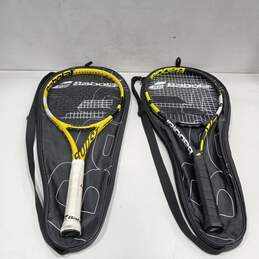 Bundle of 2 Babolat Tennis Racquets w/ Cases