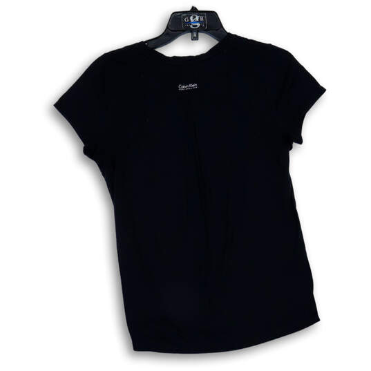 Womens Black Short Sleeve Round Neck Pullover Performance T-Shirt Size M image number 2