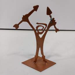 Arrow Boy on Stand Flat Metal Sculpture