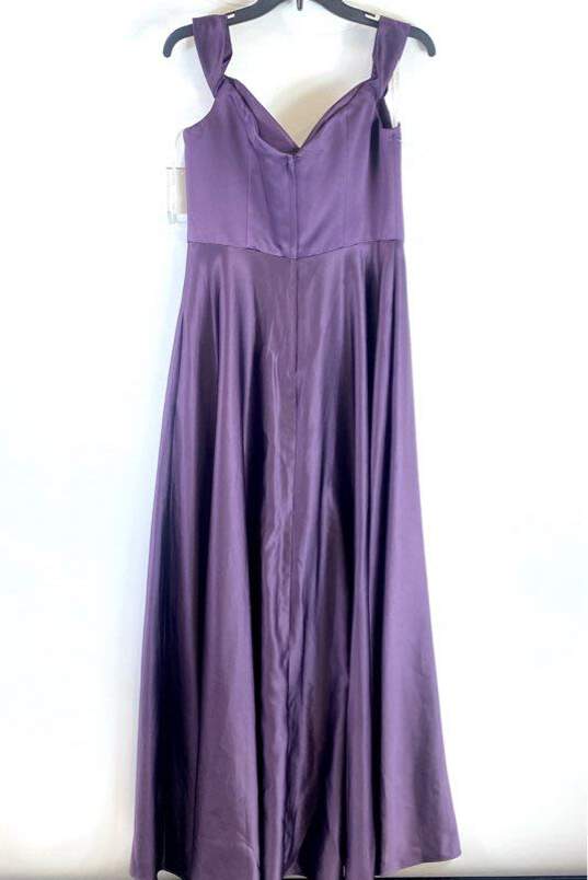 David's Bridal Women Purple Maxi Dress Sz 10 image number 2
