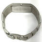 Designer Fossil F2 ES-9060 Silver-Tone Rectangle Shape Analog Wristwatch image number 3