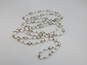VNTG Mid Century White Milk Glass Beaded Necklaces image number 3