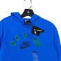 NWT Boys Blue Standard Fit Kangaroo Pocket Long Sleeve Pullover Hoodie Size XL image number 3