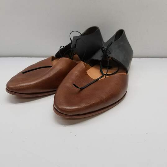 Sevilla Smith Leather The Javian Flats Brown Black 7.5 image number 4