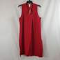 Chico's Women's Red Long Sleeveless Sweater Vest SZ 1 NWT image number 1