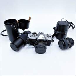 Fujica AX-3 SLR 35mm Film Camera With Lenses