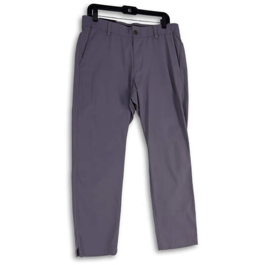 NWT Mens Gray Flat Front Slash Pocket Straight Leg Chino Pants Size 34X30 image number 1